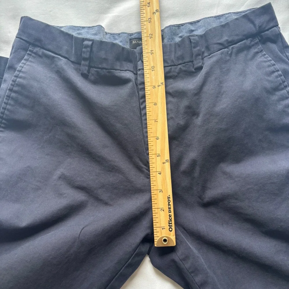 Banana Republic Aiden Slim Fit Chino Pants Mens 34x34 Blue Flat Front Trousers